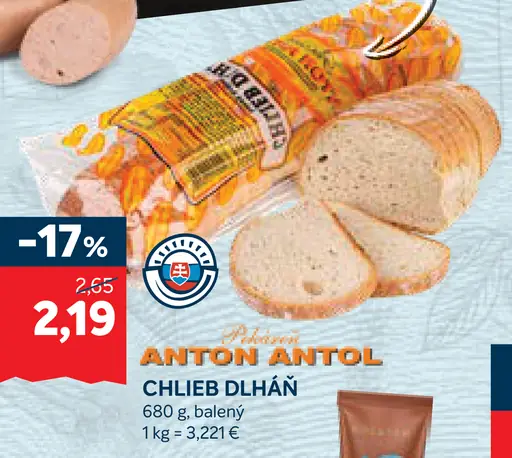 ANTON ANTOL Chlieb Dlháň balený