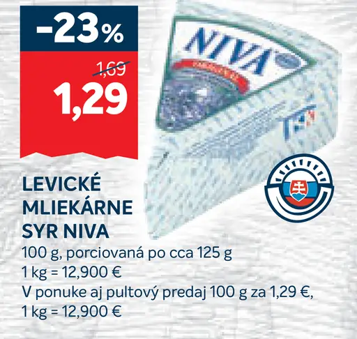 Tekovské mliekarne syr Niva porciovaný