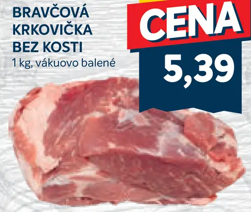 Bravčová krkovička bez kosti, plátky