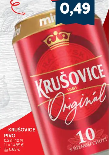 Krušovice Pivo plechovka