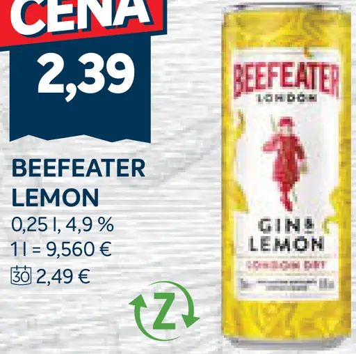 Beefeater Lemon gin & lemon
