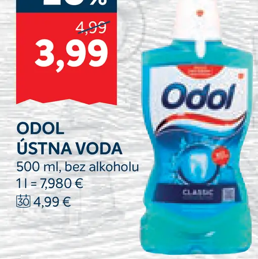 Odol ústna voda bez alkoholu