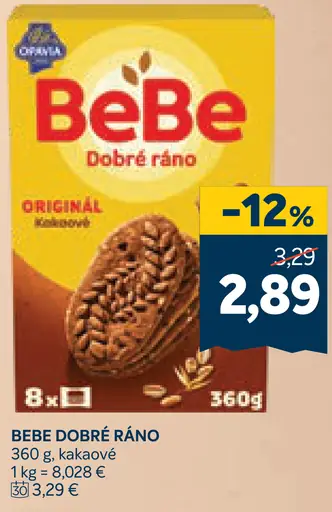 BeBe Dobré ráno kakaové sušienky