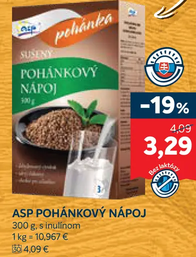 ASP pohánkový nápoj s inulínom