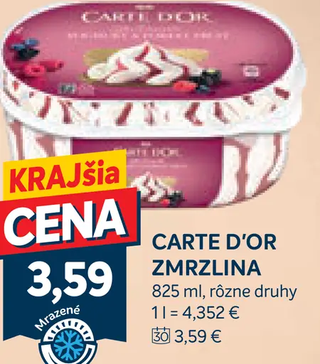 Carte D'Or zmrzlina