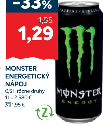 Monster energetický drink plechovka