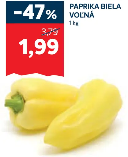 Paprika biela voľná
