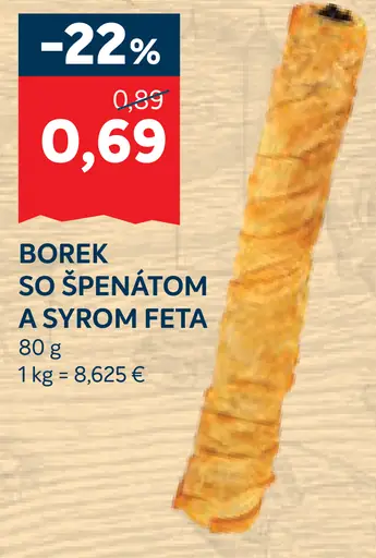 Borek so špenátom a syrom feta