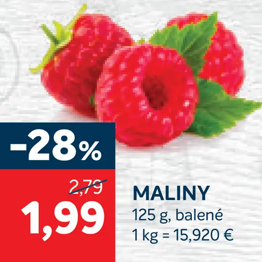 Maliny balené