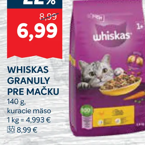 Whiskas Granuly pre mačku