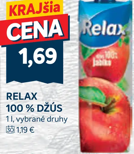 Relax 100 % džús rôzne druhy