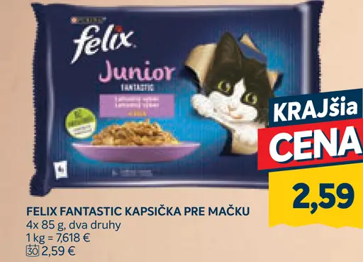 Felix Fantastic kapsička pre mačku, rôzne druhy