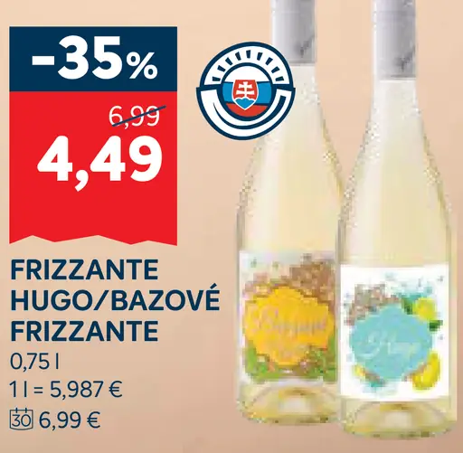 Frizzante Hugo/Bazové frizzante