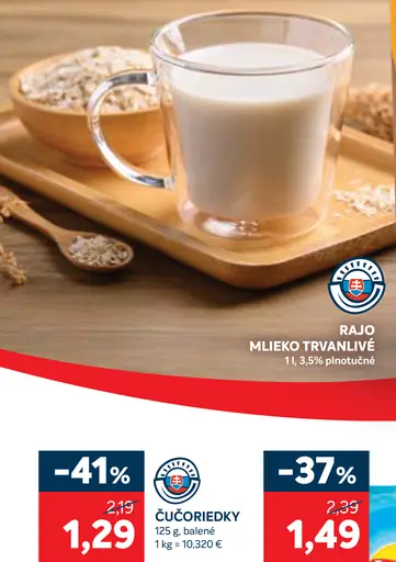 Rajo Brejky Trvanlivé mlieko plnotučné 3,5 %