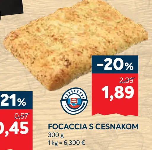 Focaccia s cesnakom