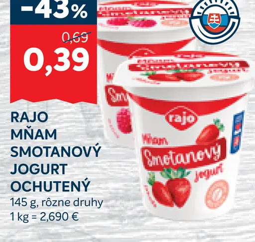 Rajo Mňam Smetanový Jogurt