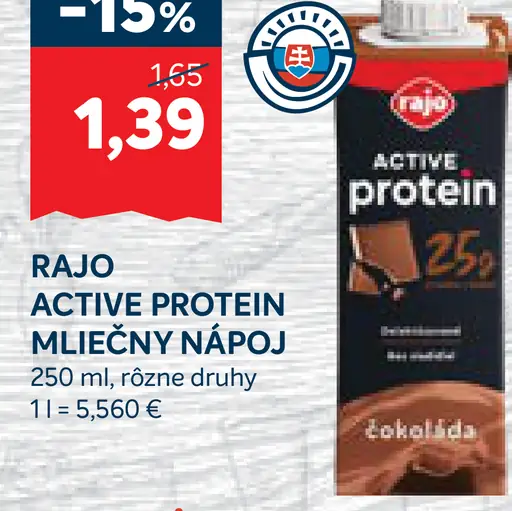 Rajo Active Protein Mliečny Nápoj