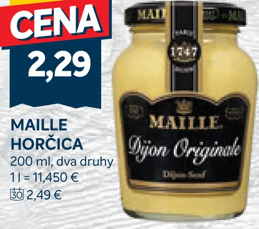 Maille horčica rôzne druhy
