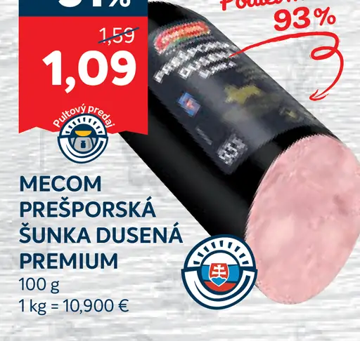 Mecom Prešporská šunka dusená premium
