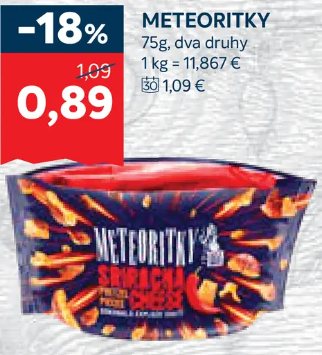 Meteority čokoládové cukrovinky