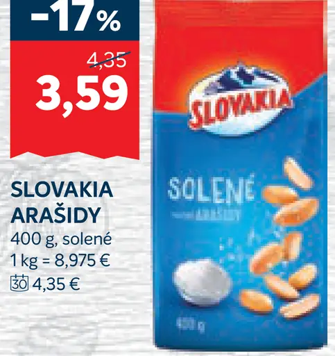 Slovakia arašidy solené
