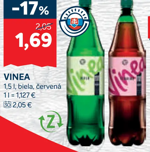 Vinea sýtený nápoj – biela a červená