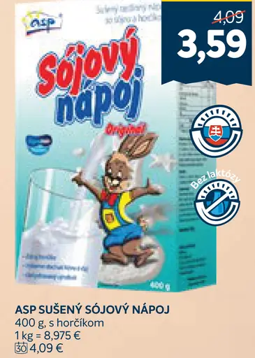 ASP sušený sójový nápoj s horčíkom