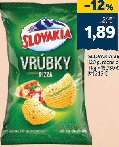 Slovakia vrúbky pizza, rôzne druhy