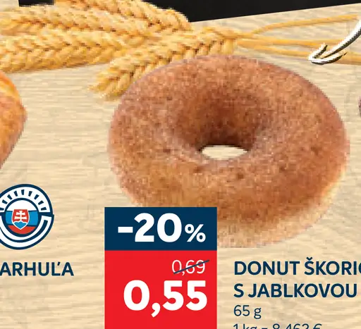 Donut škoricový s jablkovou náplňou