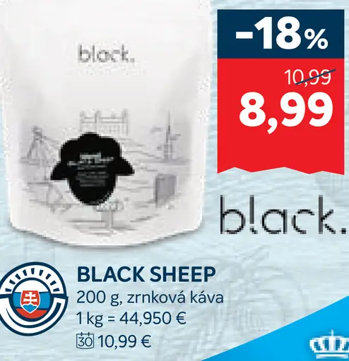 Black Sheep zrnková káva