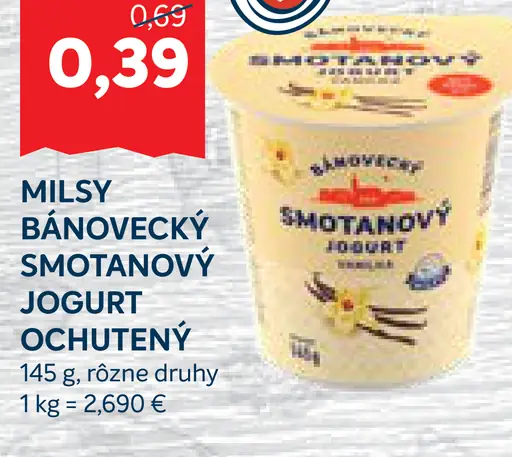 Milsy Bánovecký smotanový jogurt marhuľa