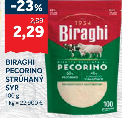 Biraghi Pecorino strúhaný syr