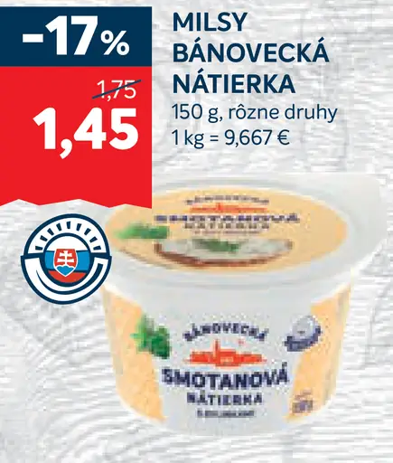 Milsy Bánovecká nátierka