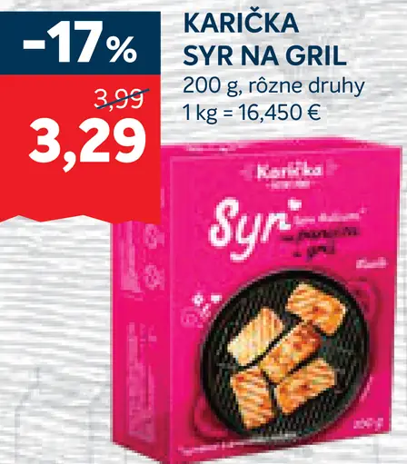 Karička syr na gril
