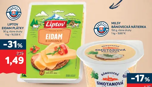 Liptov Eidam plátky