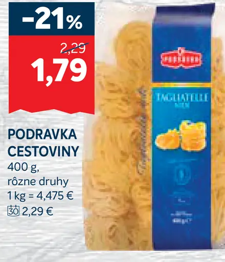 Podravka Cestoviny rôzne druhy
