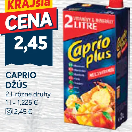 Caprio džús rôzne druhy