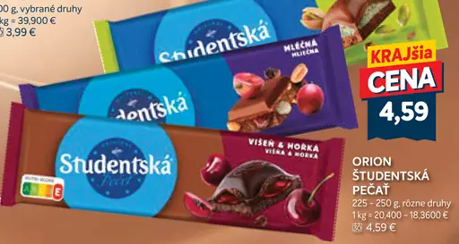 Orion Studentská pečať, rôzne druhy