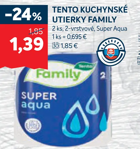 Family Super Aqua kuchynské utierky