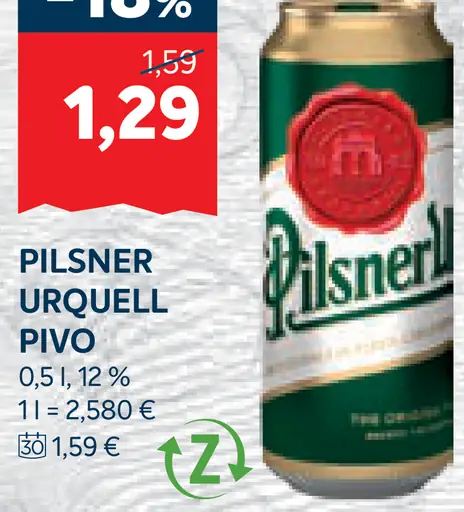 Pilsner Urquell pivo