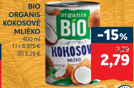 Organis bio kokosové mlieko