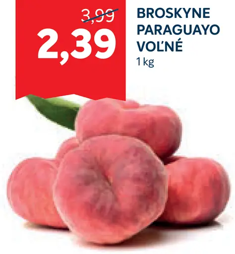 Broskyne Paraguayo voľné