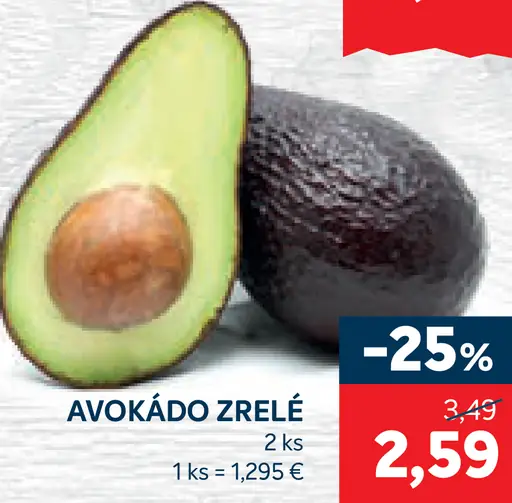 Avokádo zrelé