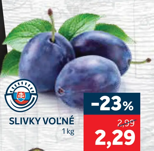 Slivky voľné