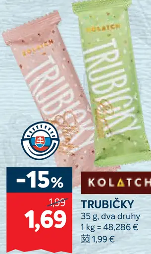 Kolatch trubičky – dva druhy