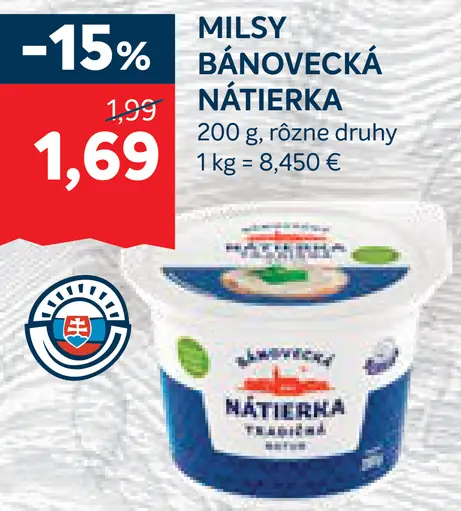 Milsy Bánovecká nátierka