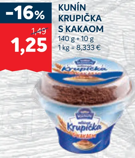 Kunín Krupička s kakaom