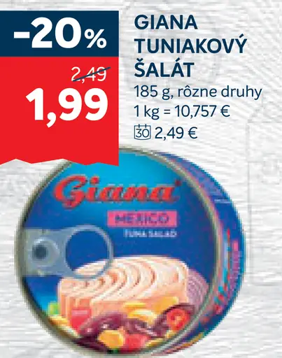 Giana tuniakový šalát