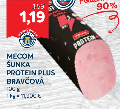 Mecom šunka Protein Plus bravčová