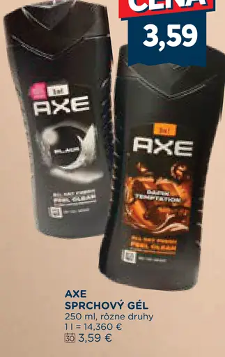 Axe sprchovací gél rôzne druhy